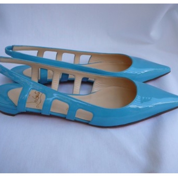 Christian Loubutin Patent Cage Flats - Picture 2 of 6